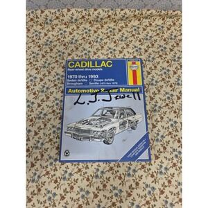 Cadillac‎ Repair Manual 1970-1993 Rear Wheel Drive Models Haynes Automotive